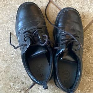 Black dress shoes, little boy